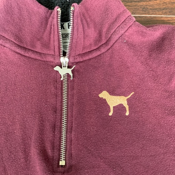 Pink Victoria’s Secret 1/4 zip pullover Longsleeve - Picture 3 of 6